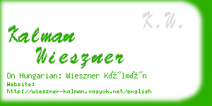 kalman wieszner business card